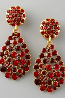 Oscar de la Renta Crystal Teardrop Earrings - Lyst