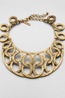 Oscar de la Renta Hammered Loop Collar Necklace - Lyst