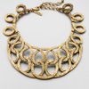 Oscar De La Renta Hammered Loop Collar Necklace in Gold - Lyst