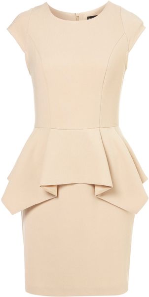 Topshop Peplum Pencil Dress - Lyst