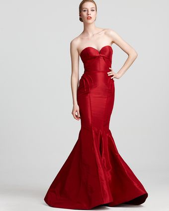 Zac Posen Strapless Gown Sweetheart - Lyst