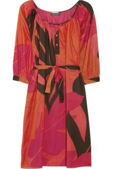 Antik Batik Leaf Print Cotton Dress - Lyst