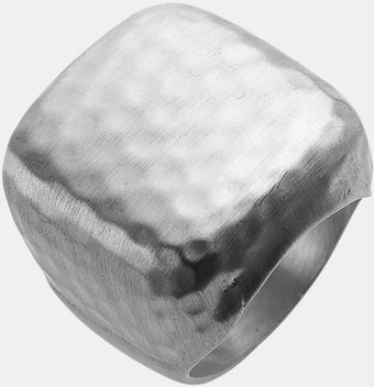 Ariella Collection Hammered Square Ring - Lyst