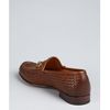 Gucci Brown Woven Leather Horsebit Slipon Loafers in Brown for Men - Lyst