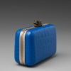 House Of Harlow Marley Clutch in Blue (cobalt croc) - Lyst