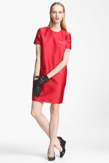 Lanvin Techno Duchesse Satin Dress - Lyst