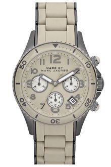 Marc By Marc Jacobs Rock Chronograph Silicone Bracelet Watch - Lyst