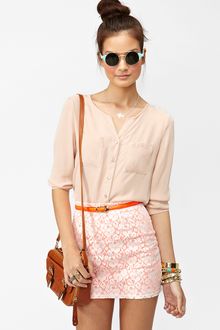 Nasty Gal Electric Lace Skirt - Lyst