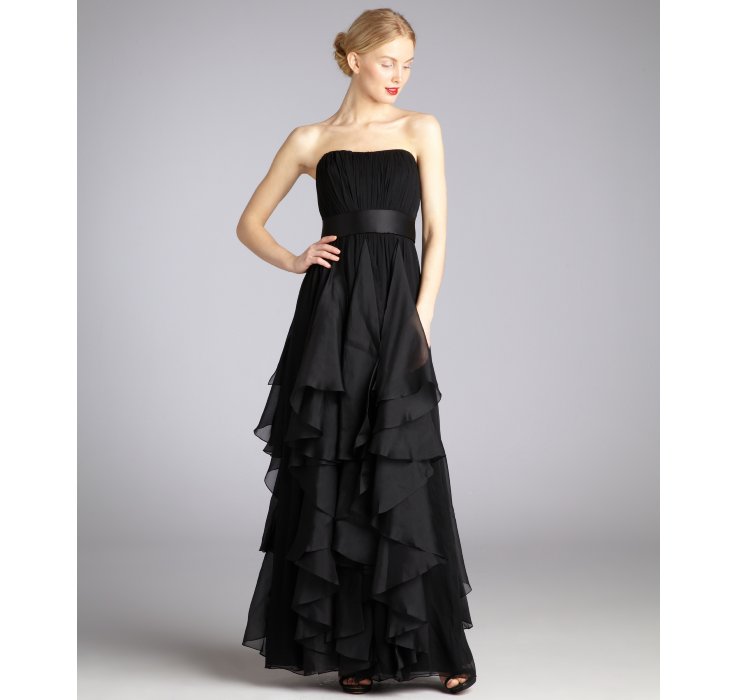strapless long gown