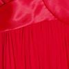 Notte By Marchesa Strapless Satin and Silk Chiffon Gown in Red - Lyst