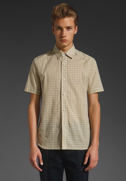 Richard Chai Classic Button Down Shirt in Beige for Men - Lyst