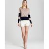 Theory Leather Shorts Lura Light Luxe in Beige (nude) - Lyst
