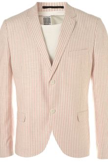 Topman Pink Deck Stripe Skinny Blazer - Lyst