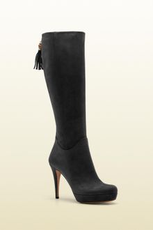 Gucci Betty Tassel and Bamboo Mid Heel Platform Boot - Lyst