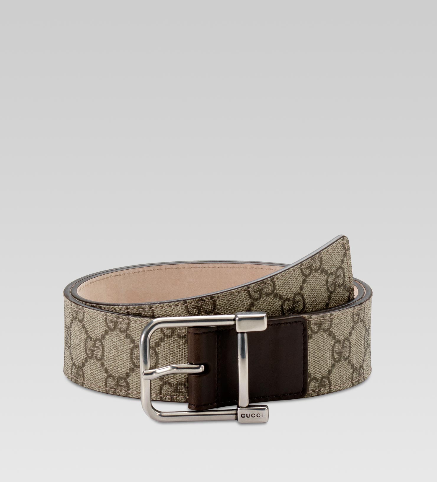 Gucci Belt with Square Spur Buckle in Beige for Men | Lyst