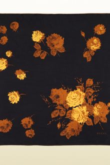 Gucci Antique Flower Print Scarf - Lyst