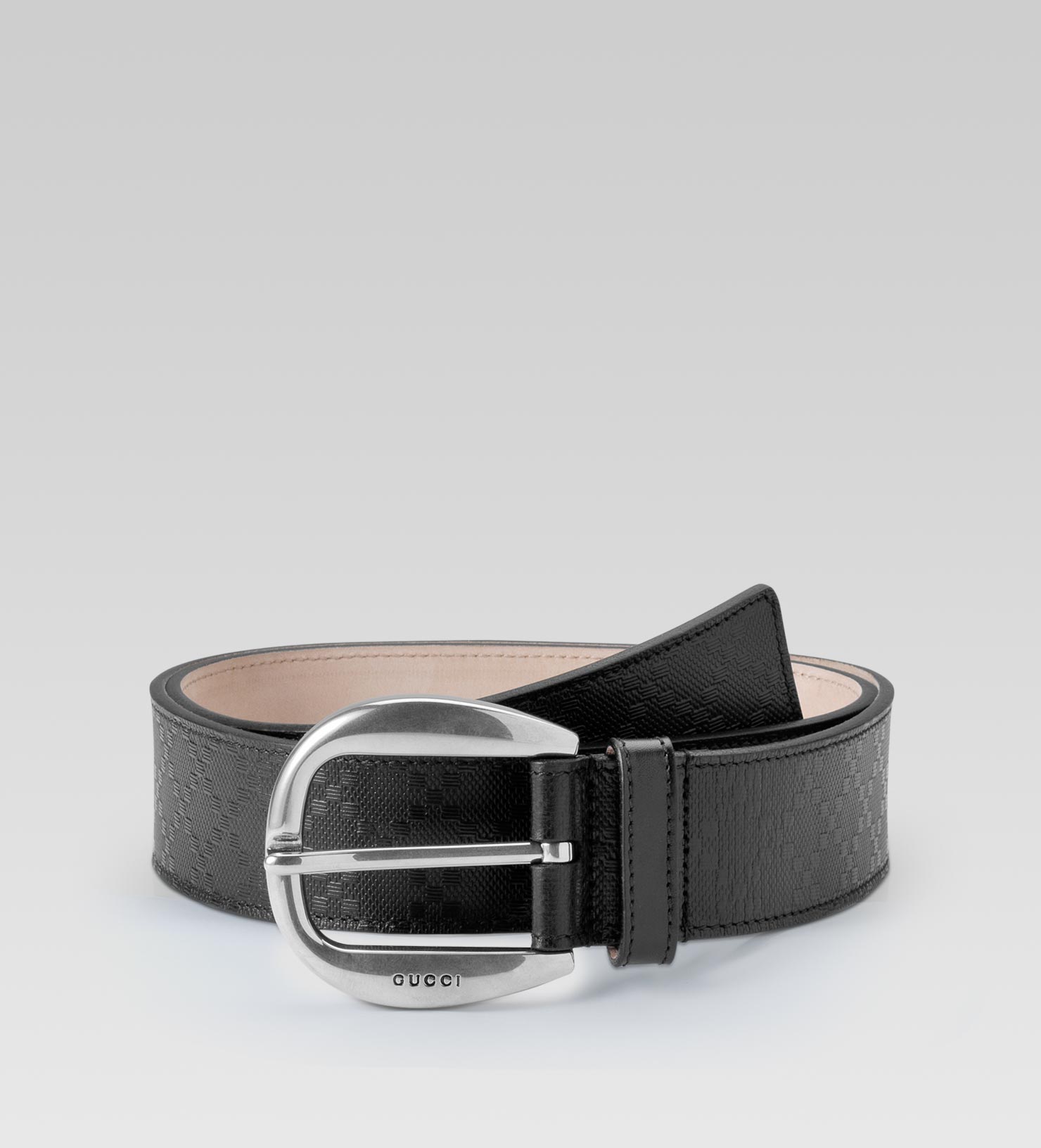 Gucci Belt With Round Buckle in Black for Men | Lyst