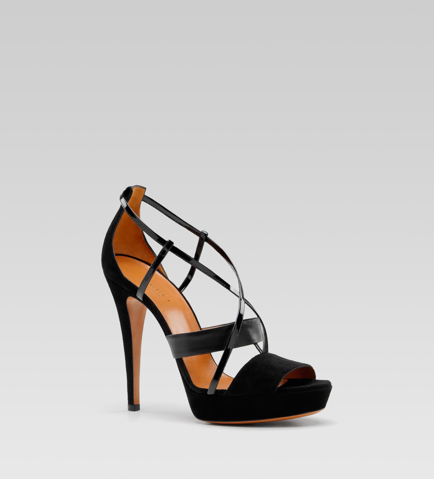 Gucci Betty High Heel Platform Sandal in Black | Lyst