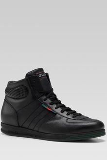 Gucci Hitop Laceup Sneaker with Signature Web Detail - Lyst