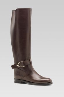 Gucci Stirrup Flat Boot - Lyst