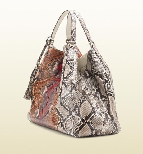 Gucci Soho Multi Color Python Shoulder Bag in Multicolor (multi) | Lyst