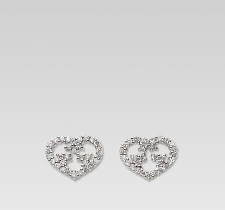 Gucci Love Britt Earrings in White - Lyst