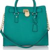 Michael By Michael Kors Hamilton Large Texturedleather Tote in Blue (aqua) - Lyst
