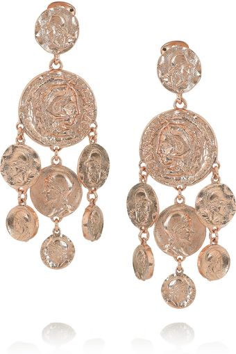Oscar de la Renta 24karat Rose Goldplated Clip Earrings - Lyst