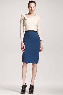 Roland Mouret Angel Two Tone Longsleeve Dress - Lyst