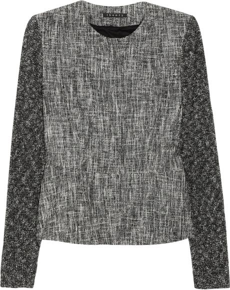 Theory Alimo Tweed Jacket in Gray (black) - Lyst