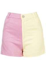 Topshop Two Tone Shorts By Motel
