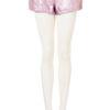 Topshop Metallic Pu Runner Shorts in Pink - Lyst