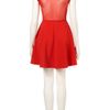 Topshop Red Mesh Insert Skater Dress in Red - Lyst