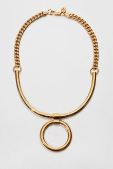 Tory Burch Circle Pendant Necklace - Lyst