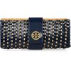 Tory Burch Rattan and Faux Patentleather Clutch in Brown (tan) - Lyst