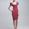 Zac Posen Pleated Waist Crepe Dress in Pink (rose) - Lyst
