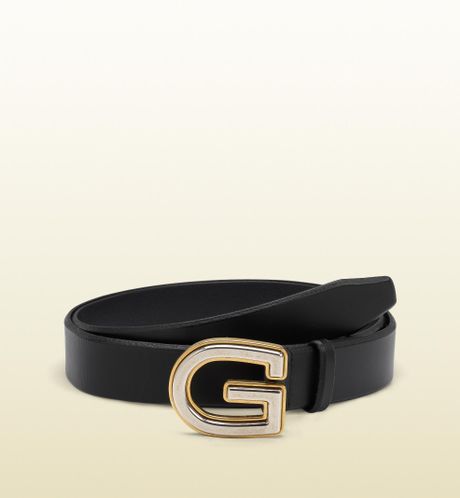 Gucci Belt with G Buckle in Black for Men | Lyst