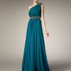 Marchesa Couture Grecian Oneshoulder Gown in Blue (teal) - Lyst