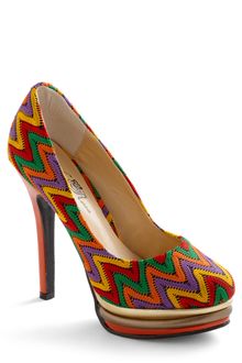 ModCloth I Zig Your Style Heel - Lyst
