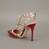 Valentino Studded Pump in Red - Lyst