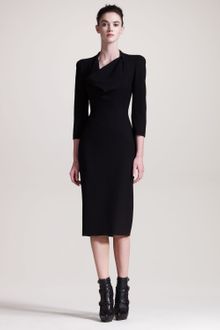 Alexander McQueen Cowlneck Dress - Lyst