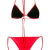 Burberry Brit Checked Bikini in Red - Lyst