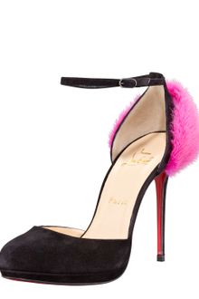 Christian Louboutin Crazy Fur Suede Pump - Lyst