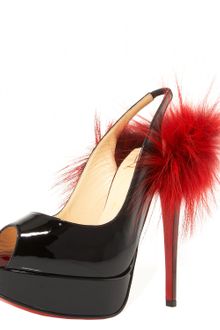 Christian Louboutin Lady Fox-heel Platform Slingback - Lyst