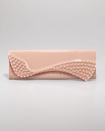 Christian Louboutin Pigalle Patent Spike Clutch - Lyst