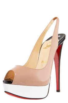 Christian Louboutin Lady Peep-toe Colorblock Slingback - Lyst