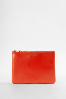 Comme Des Garçons Orange Zip Top Leather Pouch - Lyst