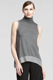 Donna Karan New York Metallic Trim Turtleneck - Lyst