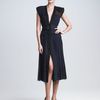 Donna Karan New York Pleated Silk Dress in Black (ink) - Lyst