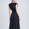 Donna Karan New York Pleated Silk Dress in Black (ink) - Lyst